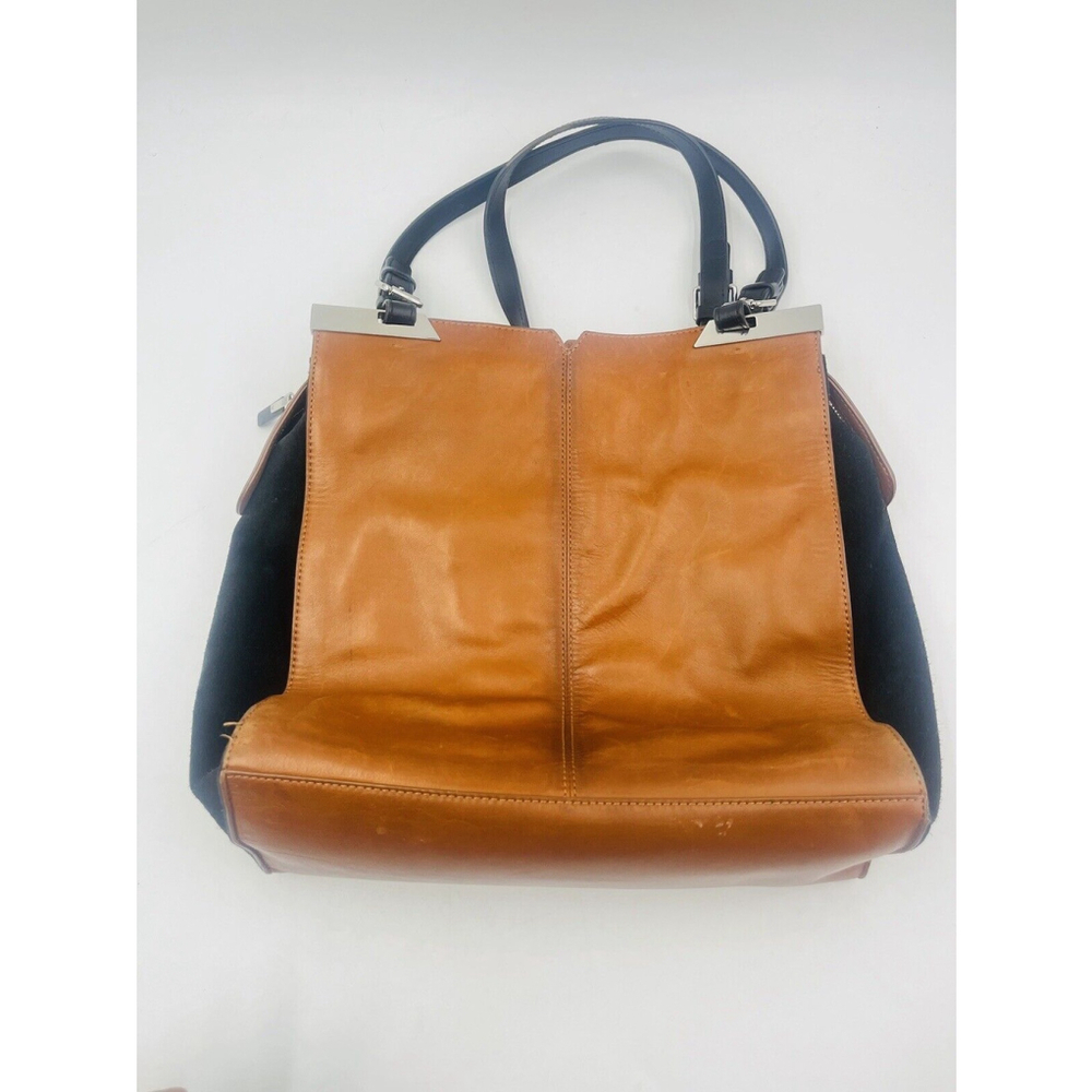 Vince Camuto Caramel and Ebony Shoulder Bag